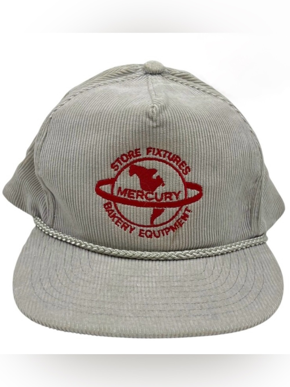 Vintage Mercury Store Fixtures Corduroy Trucker Hat